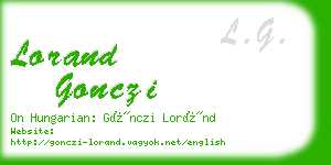 lorand gonczi business card